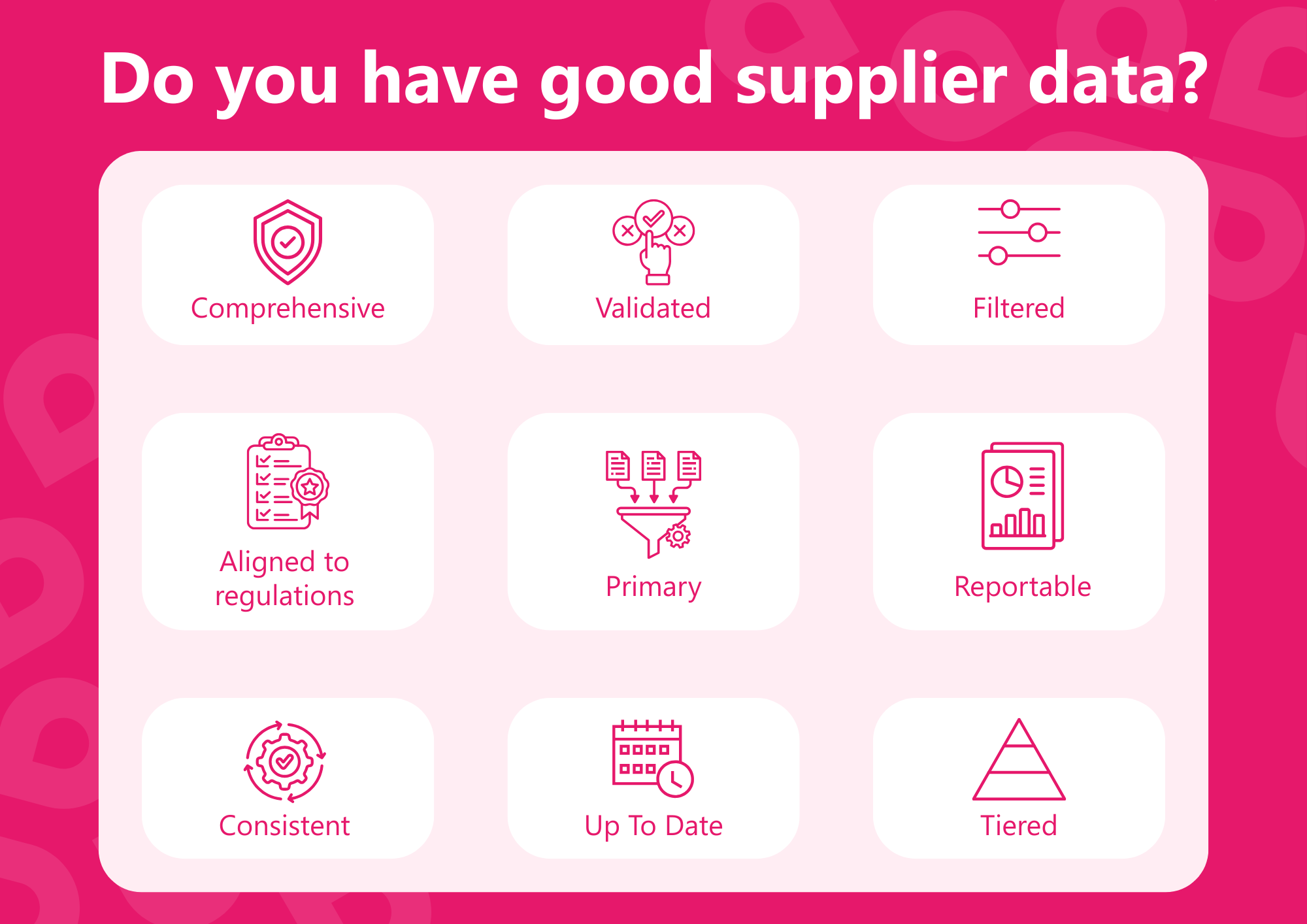 Do you have good supplier data